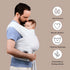 Stretchy Baby Wrap Organic Cotton | Silver Grey